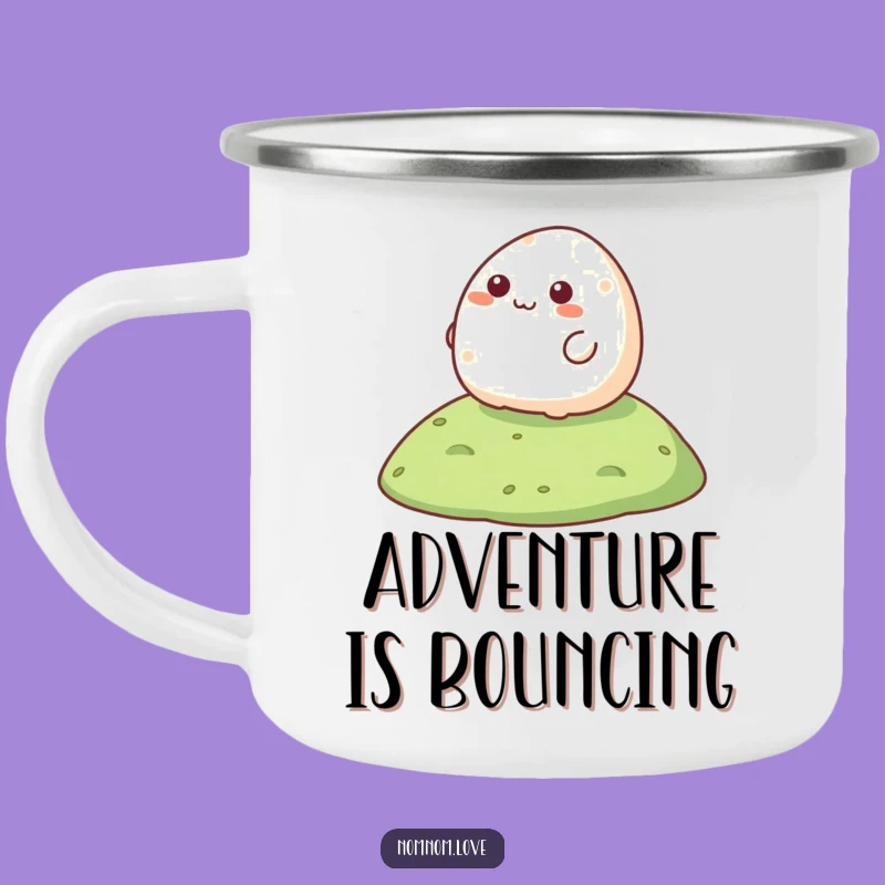 Funny Mochi Camping Mug - Happy Dessert Rolling Outdoor Gift