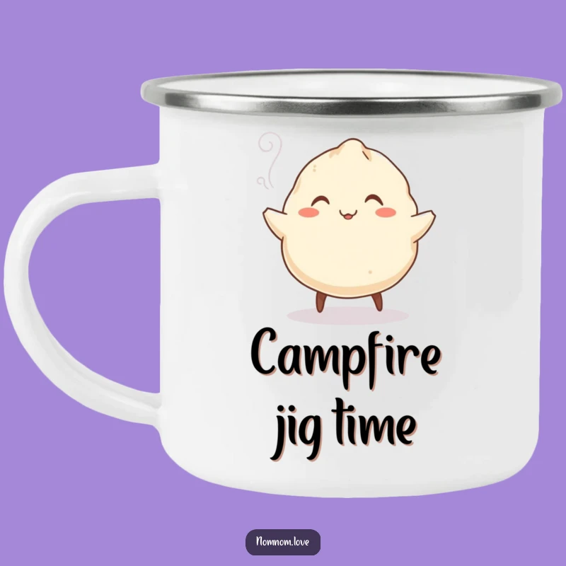Funny Dumpling Jig Camping Mug - Durable & Hilarious Outdoor Cup, Foodie Gift