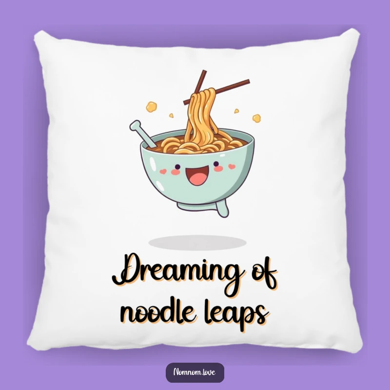 Funny Ramen Leap Pillow - Soft & Comical Comfort, Delightful Foodie Gift
