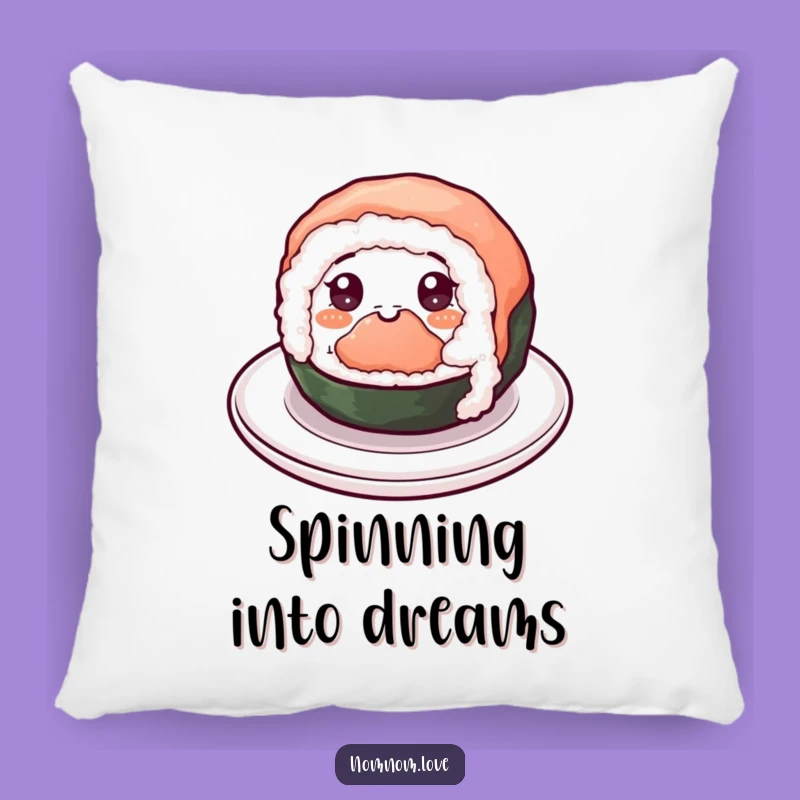Funny Sushi Spin Pillow - Soft & Comical Comfort, Adorable Foodie Gift