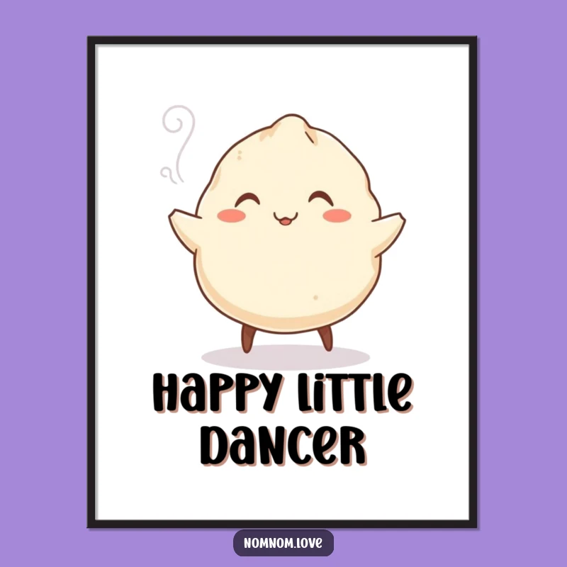 Funny Dumpling Jig Digital Art - Instant Downloadable Cheer, Unique Foodie Gift