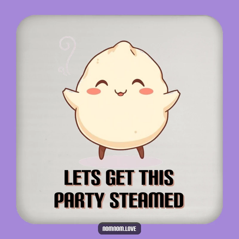 Funny Dumpling Jig Coaster - Protect Surfaces with Dance, Ideal Foodie Gift