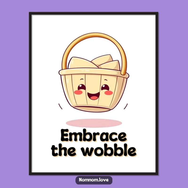 Funny Dim Sum Basket Art Print - Playful Foodie Decor - Instant Download Gift!