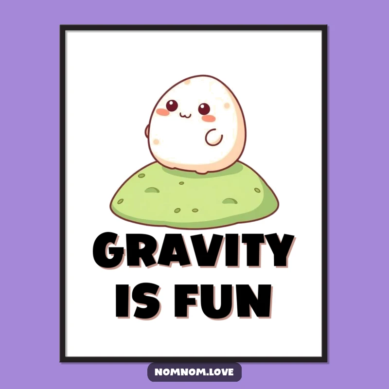 Funny Mochi Poster - Happy Dessert Rolling Wall Art Gift