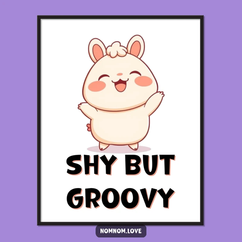 Funny Bao Bun Dance Poster - Whimsical Wall Art, Hilarious Foodie Decor Gift