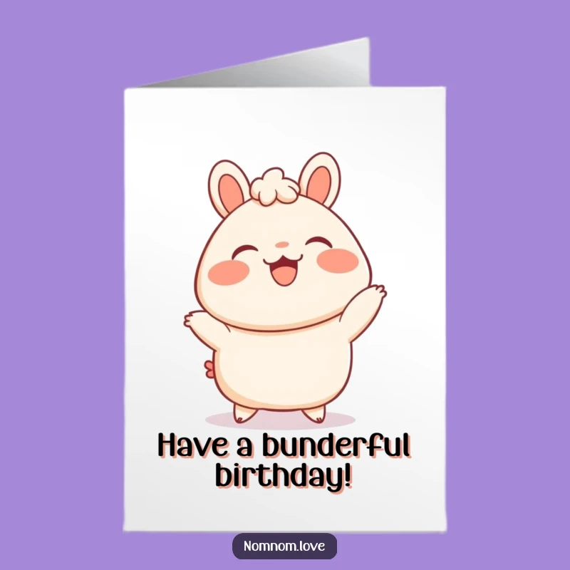 Free Printable Bao Bun Birthday Card: Funny Dance Downloadable Gift for a Joyful Celebration