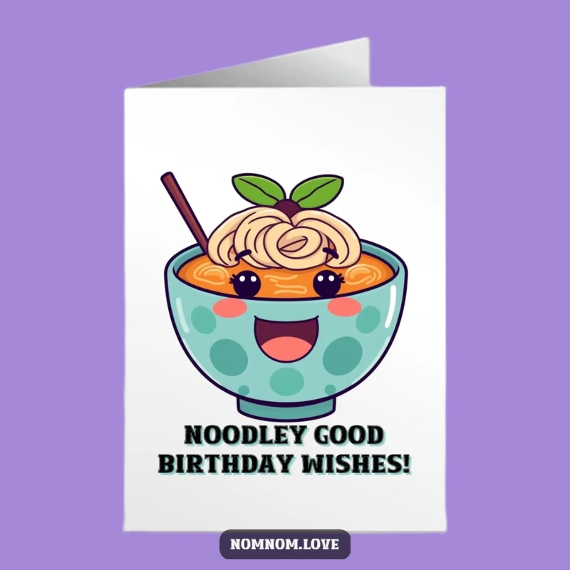 Free Printable Ramen Birthday Card: Funny Noodle Bobble Gift, Download Now!