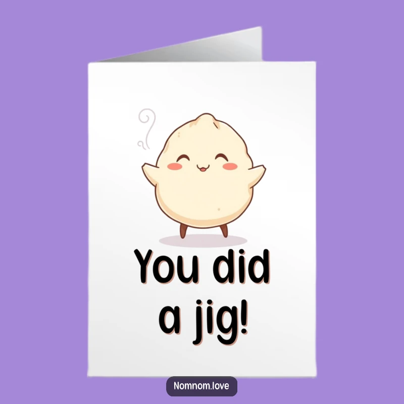 Free Printable Dumpling Congrats Card: Funny Food Downloadable Gift for Celebrations