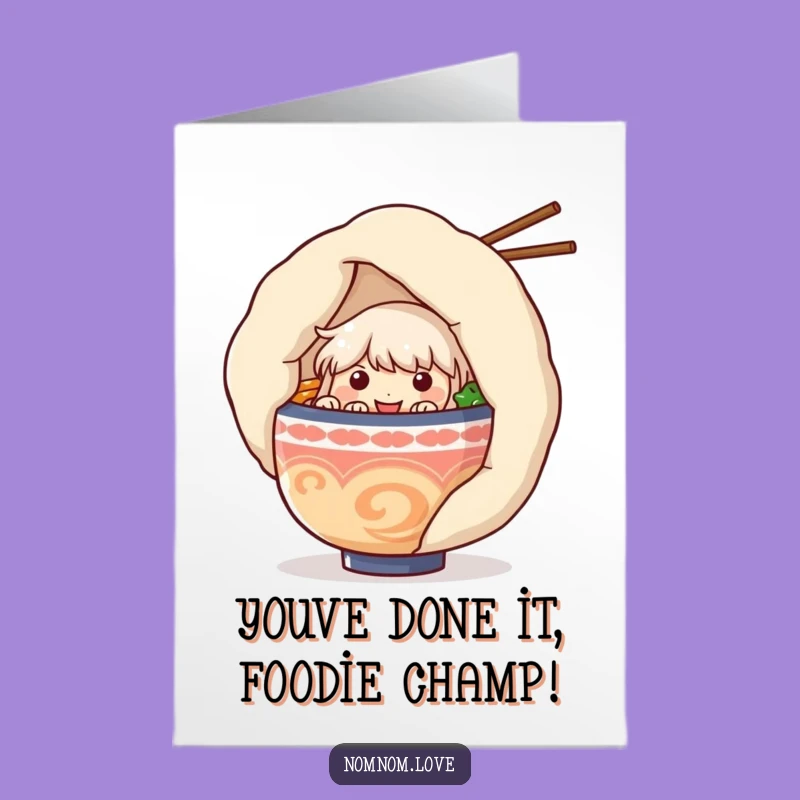Hilarious Ramen Dumpling Congrats Card: Free Printable Downloadable Surprise