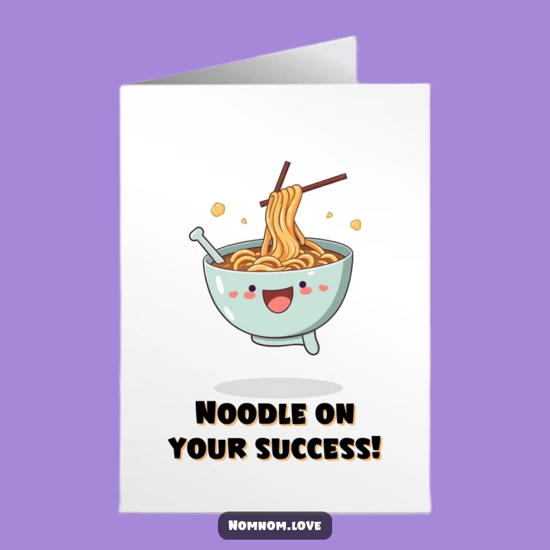 Free Printable Ramen Congrats Card: Funny Noodle Downloadable Gift for Big Wins