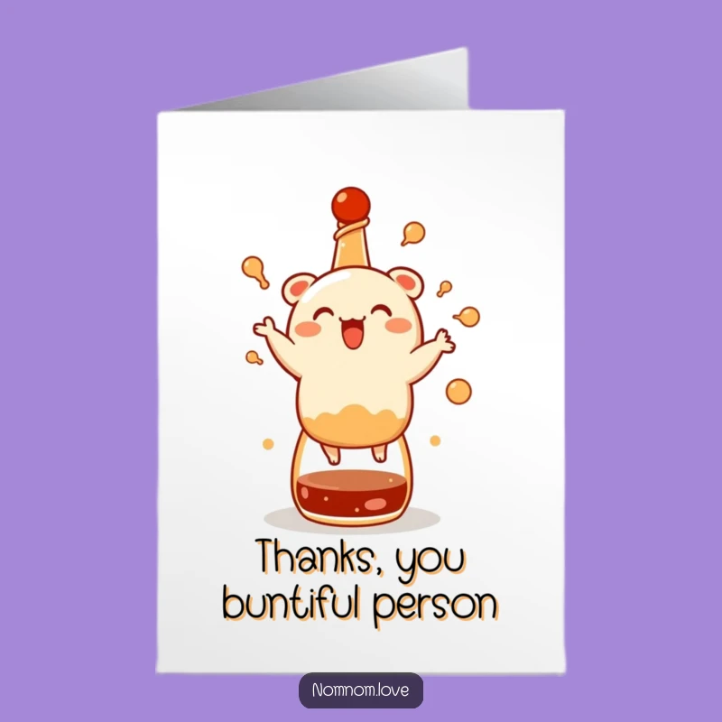 Free Printable Thank You Card: Dancing Bao Bun - Funny Downloadable Appreciation Gift