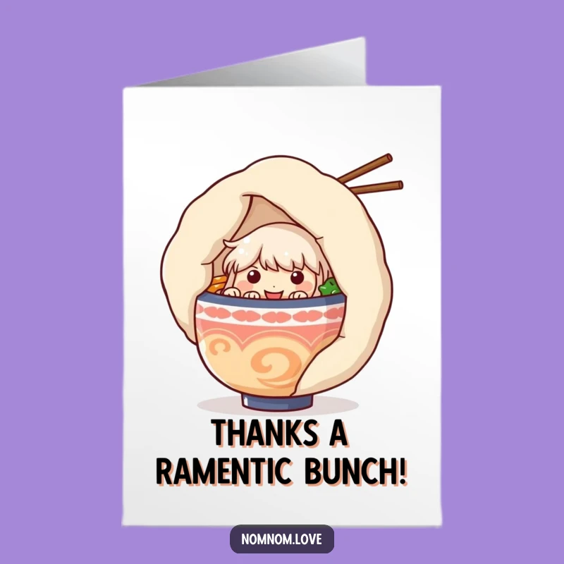 Grateful Ramen Bowl Thanks Card: Free Printable Downloadable Appreciation Gift