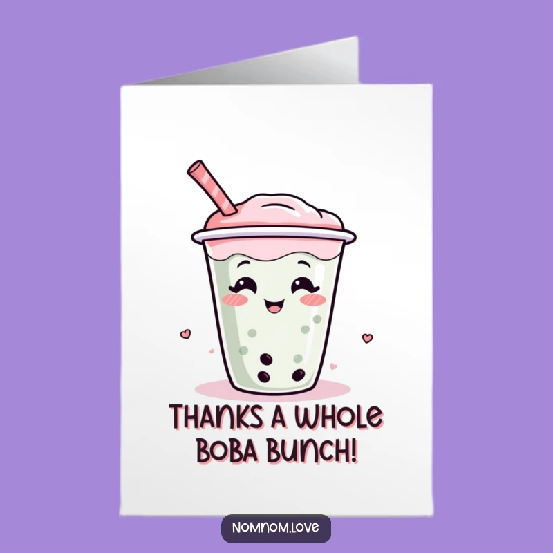 Free Printable Boba Thank You Card: Bubbles of Gratitude, Print-at-Home Funny Gift!