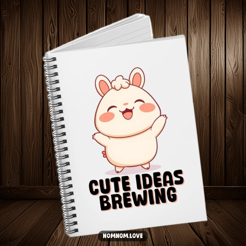 Funny Bao Bun Notebook: A delighted bao bun dances with blushing cheeks, a humorous and inspiring cover for all your notes.