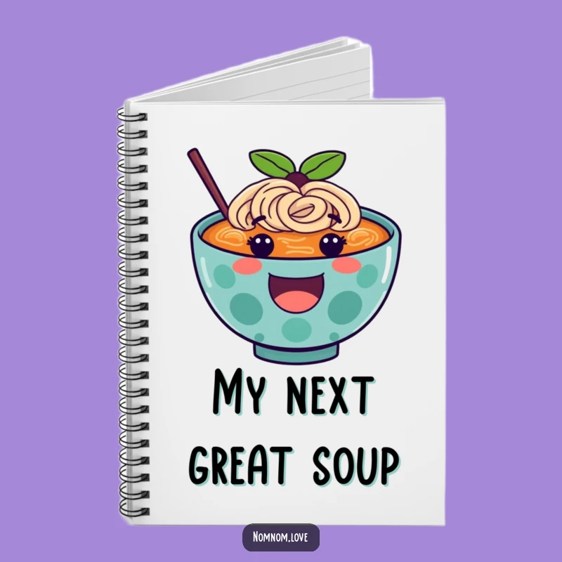 Funny Ramen Notebook A Happy Character Bounces, Perfect For Jotting Down Ideas