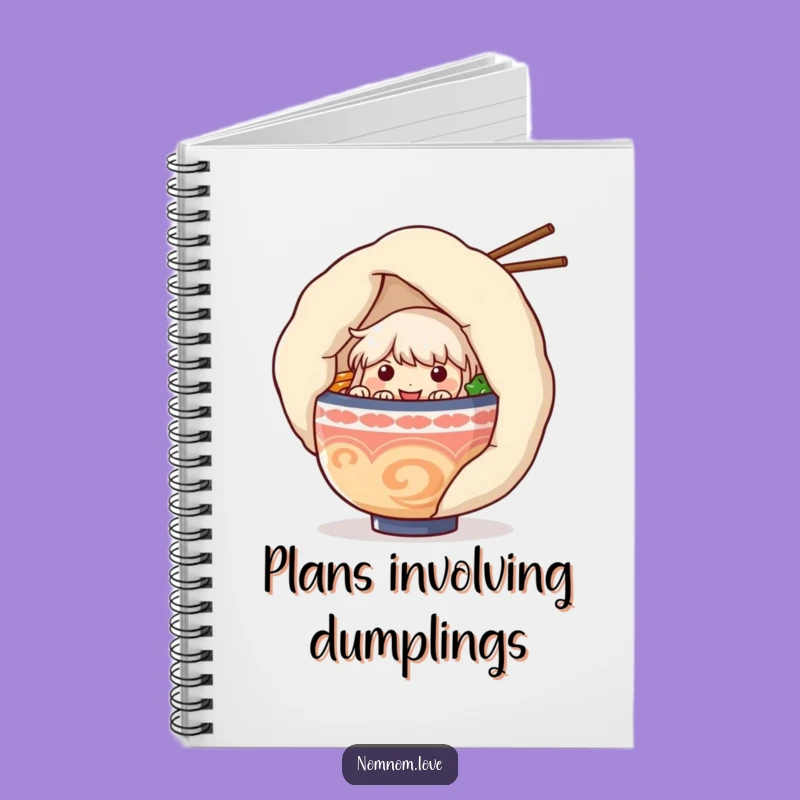 Funny Ramen Bowl & Dumpling Notebook - Hilarious Journal for Foodie Ideas & Notes