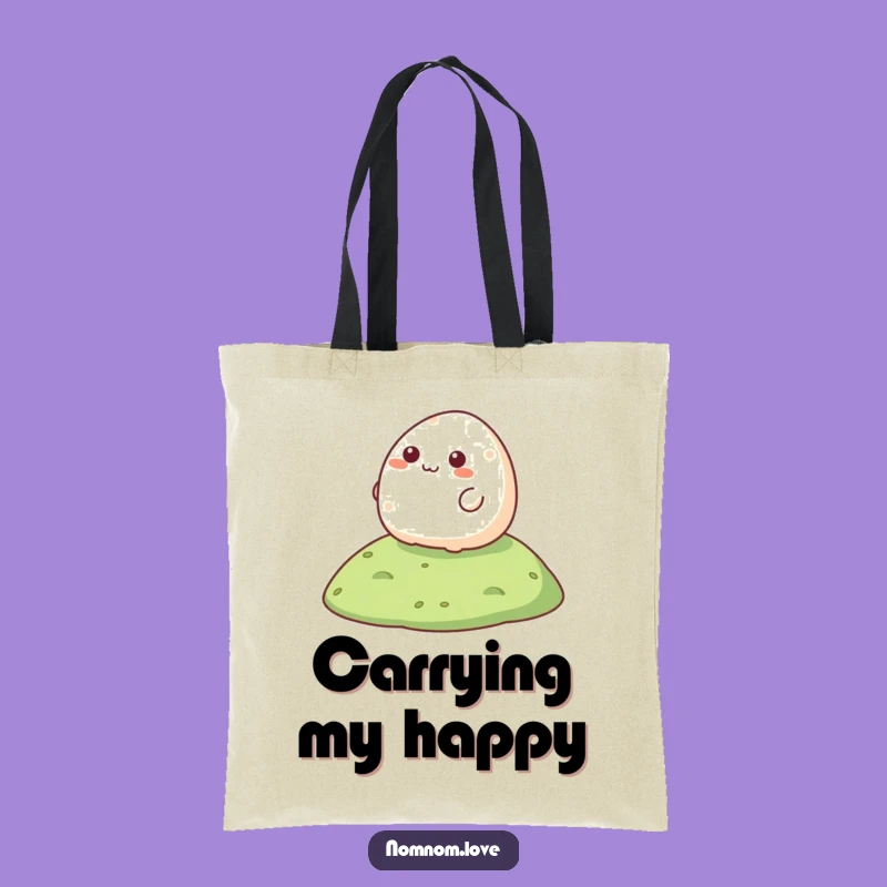 Funny Mochi Tote Bag - Happy Dessert Rolling Canvas Bag Gift